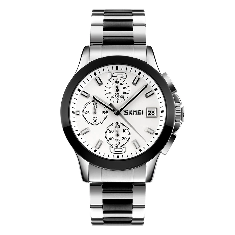 SKMEI Fashion Quartz Watch Waterproof Multi Dial Stop Japan Movement Men Wristwatches Steel Band Montre Homme Erkek Saat | Наручные часы