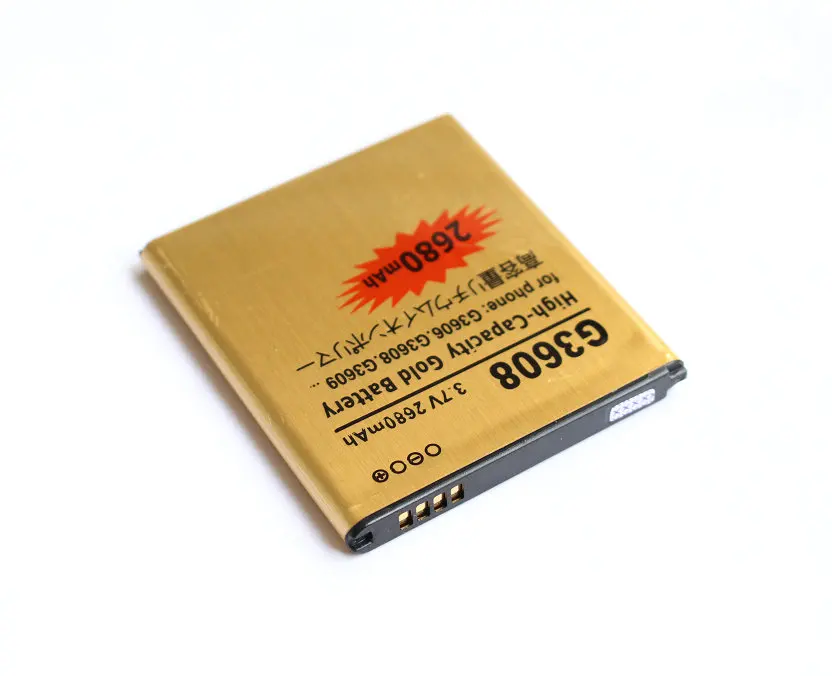 1x2680 мА/ч EB-BG360CBC золото запасная батарея для Samsung Galaxy Core Prime G360 G360F G3608 G3606 G3609 Bateria