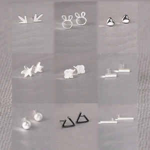 Женские серьги-гвоздики из серебра 925 пробы