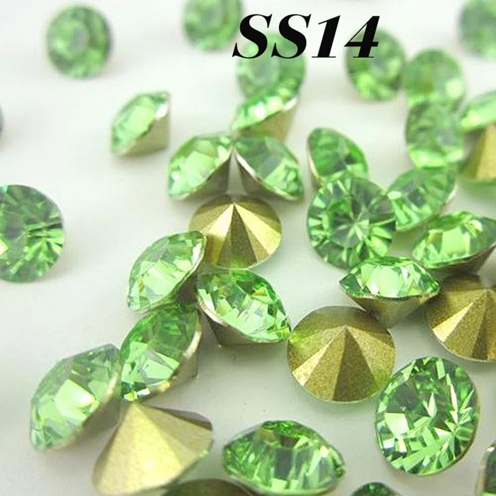 

Бесплатная доставка SS14 3,5 мм 720 шт (5 г) светло-зеленый цвет стразы из смолы с острым носком для дизайна ногтей/сумок/одежды/обуви украшения