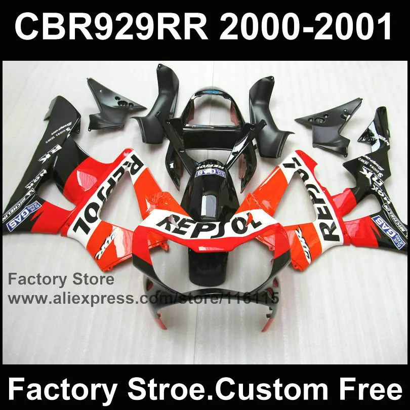Обтекатели для мотоциклов HONDA CBR 929 2000 2001 CBR900RR repsol из АБС пластика|fairing parts|parts for