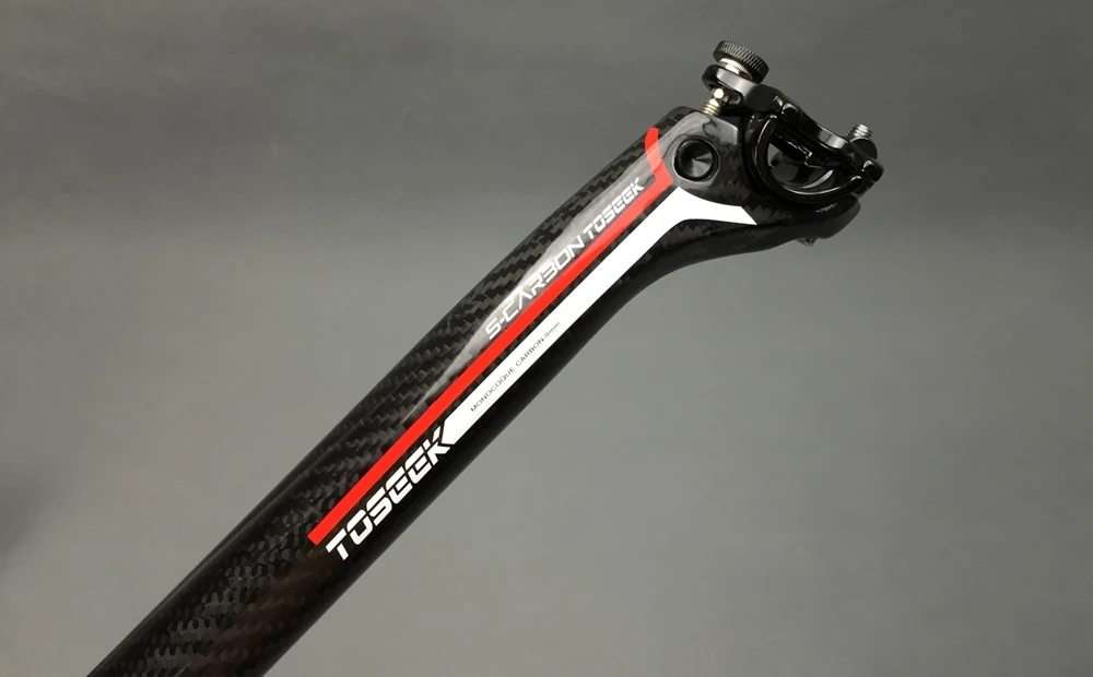 TOSEEK красный лаковый 3K Углеродное волокно велосипед MTB Руль набор горный велосипед вынос руля стойка сидения(офсетный 20 мм