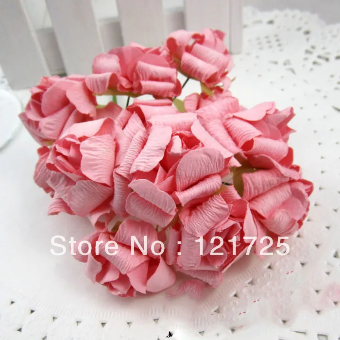 

Large pink curling artificial flower handmade DIY candy box craft paper flowers wedding supplies candy box accessories flower