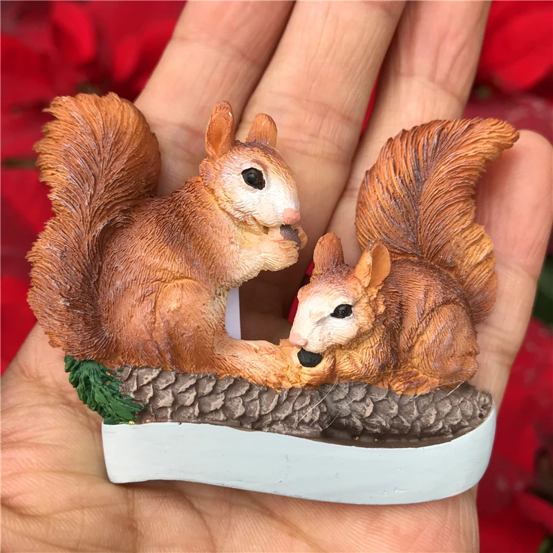 Новинка, ручная роспись, швейцарская собака, белка, пингвин, 3D магниты на холодильник, туристические сувениры, магнитные наклейки на холодильник, подарок