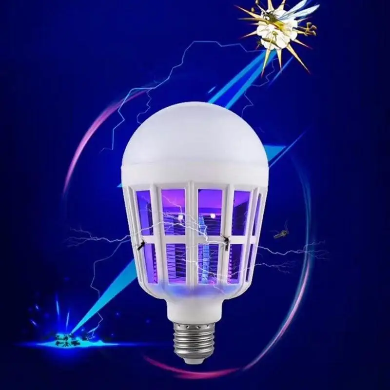 Светодиодсветильник лампа ловушка для комаров E27 2 в 1|mosquito killer bulb|led 220v lamplamp lamp |