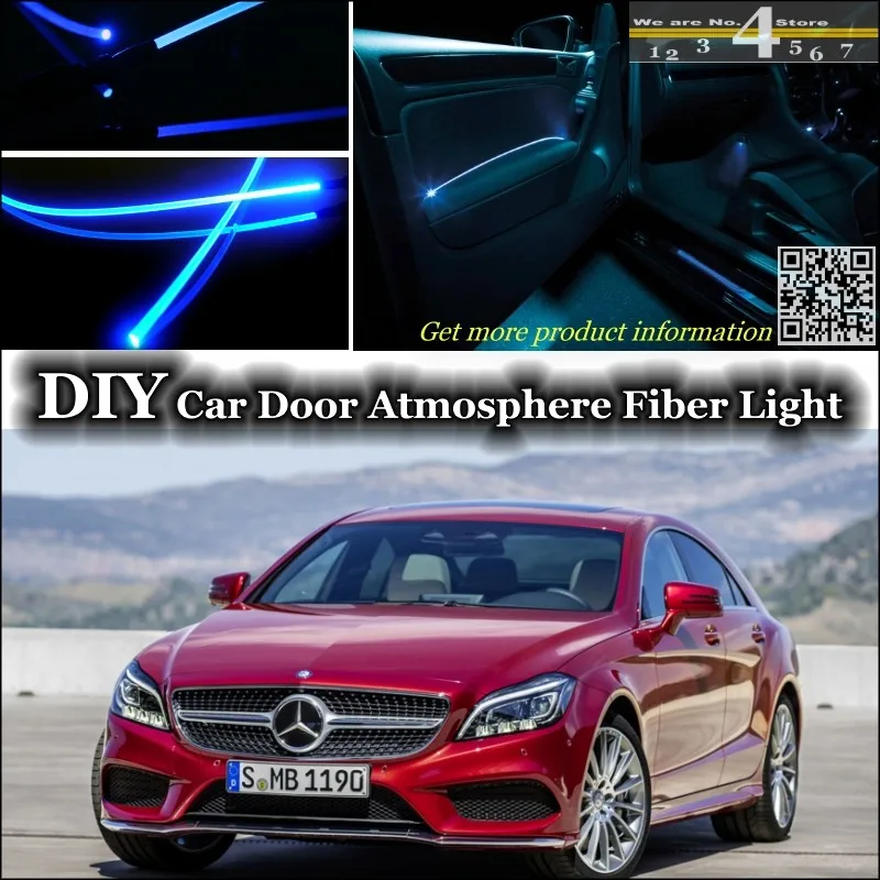 Для Mercedes Benz CLS MB W218 W219 внутренний окружающий свет тюнинг атмосферное волокно
