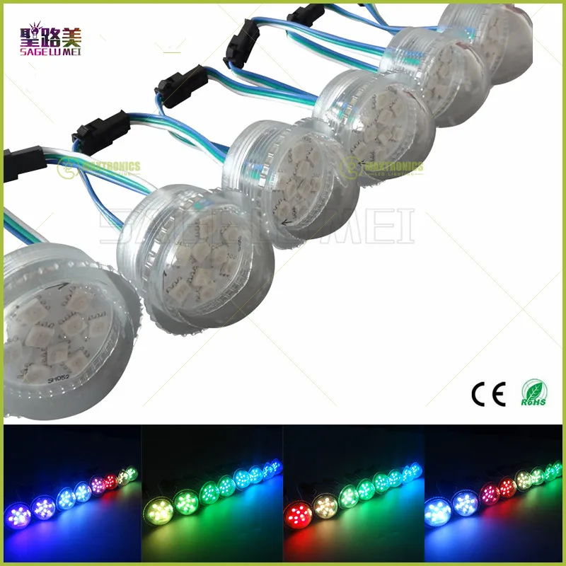 Супер яркий светодиодный модуль D36mmTransparent 200 шт./упак. 12 в пост. Тока 2903IC 9 SMD 5050 РГБ