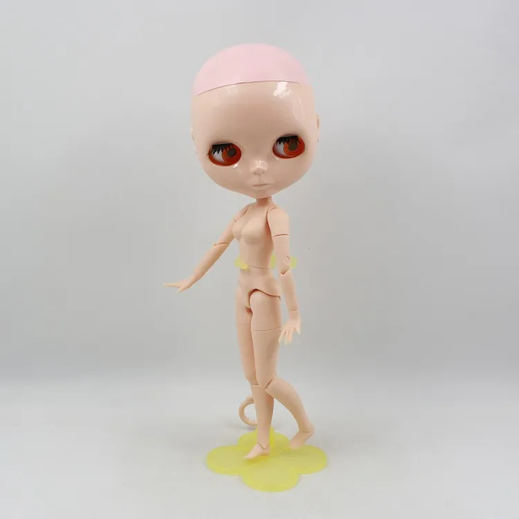 Кукла блайз Обнаженная для шарнирного тела без волос макияжа с белой кожей