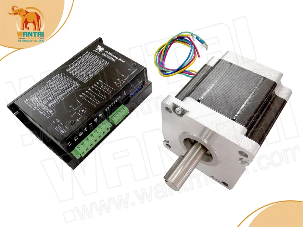 [Супер комплект]! CNC Wantai 1 Ось Nema42 шаговый двигатель 110BYGH99-001 1700oz-in 151 мм 6A и соответствующий драйвер DQ2522MA 0,5-5 ACNC комплект