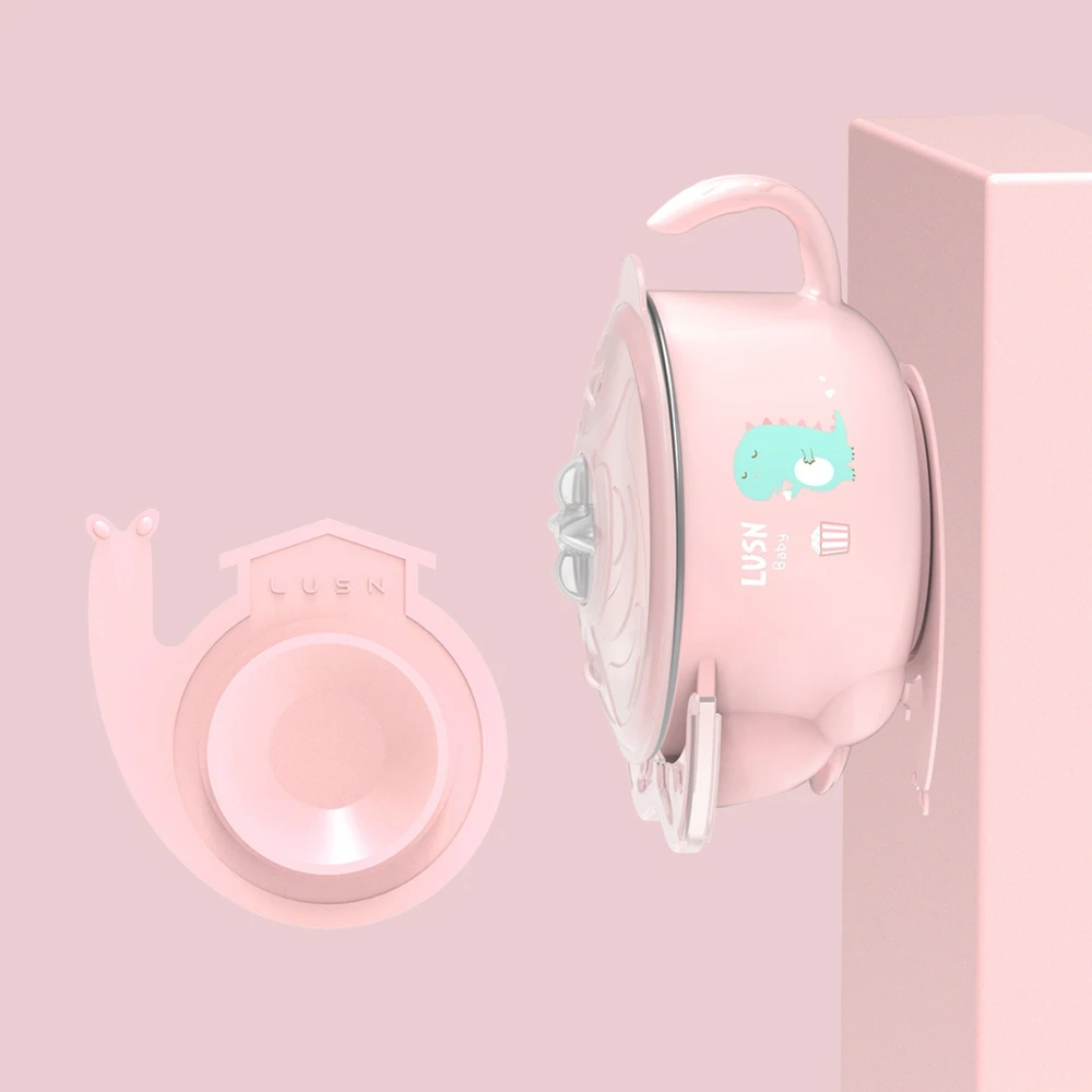 

Youpin Heat Preservation Baby Tableware Safety Children Dishes Set Stainless Steel Kids Feeding Bowl Spoon Fork Cup With Sucker