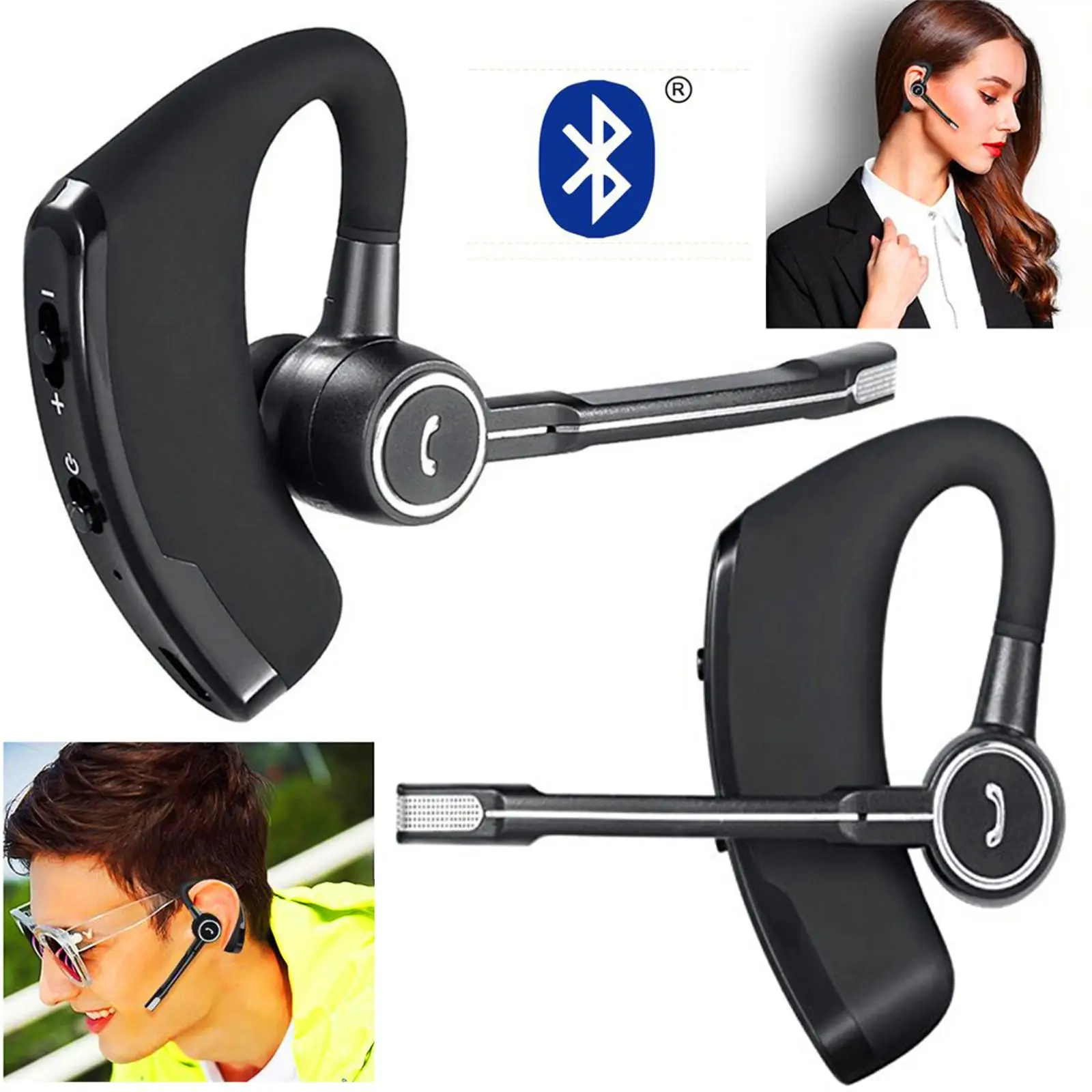 Деловая Bluetooth гарнитура для режима свободные руки правого и левого уха телефонов