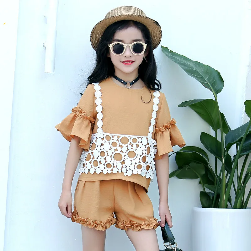 Костюм из трех предметов для детей 2018 летнее новое платье девочек повседневный