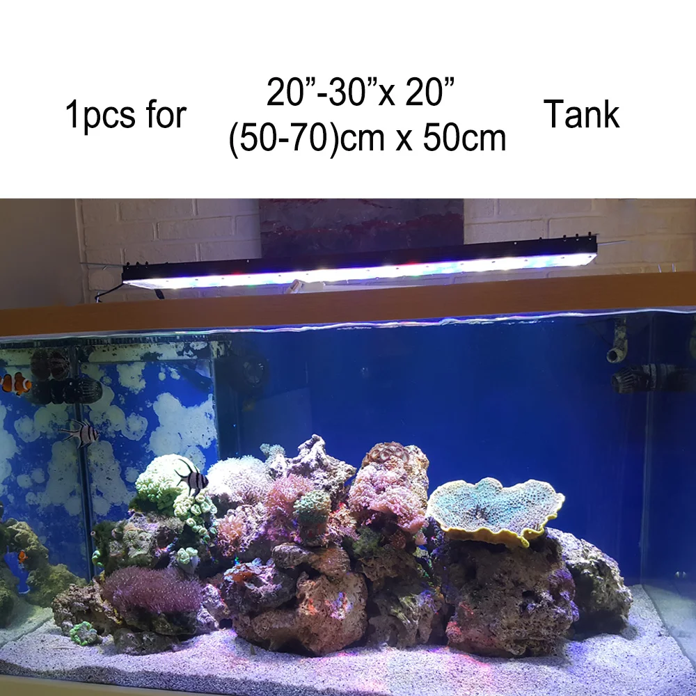 PopBloom Led освещения аквариума свет полный спектр для 24 inch морской коралловый