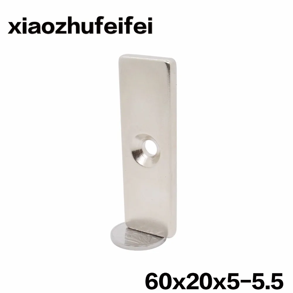 Оптовая продажа 1 шт. 60*20*5 мм круглый потайной магнит кольцо 60mmx20mmx5 с отверстиями