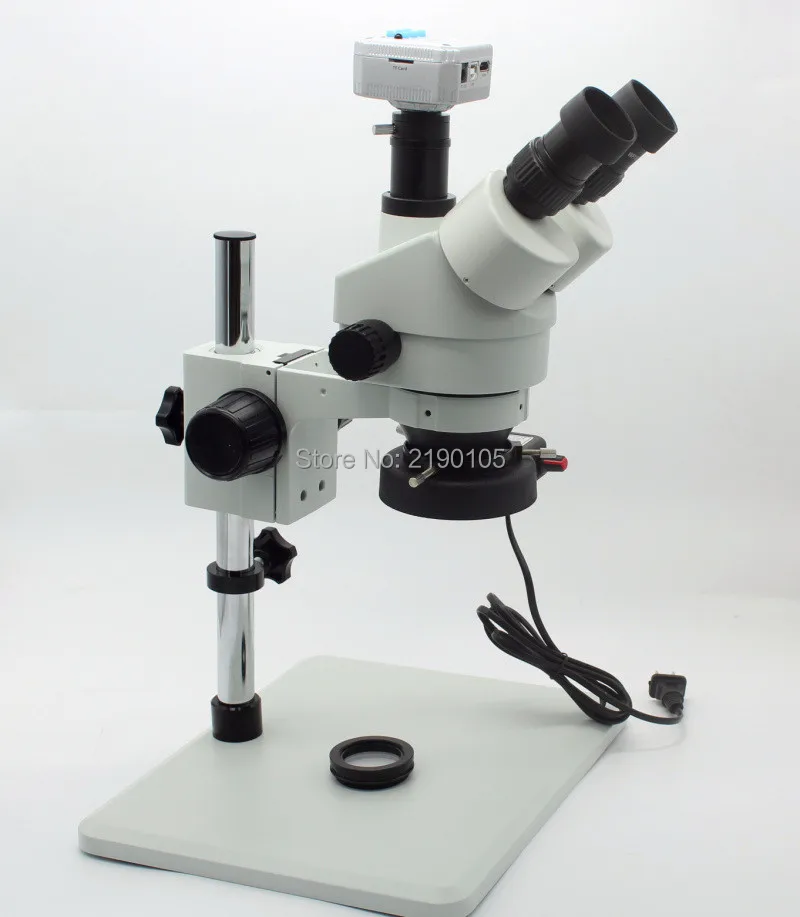 Trinocular Stereo Microscope 3.5X-90X Continuous Zoom Magnification 16MP 1080P 60FPS HDMI USB Camera Large Workbench LED Light |