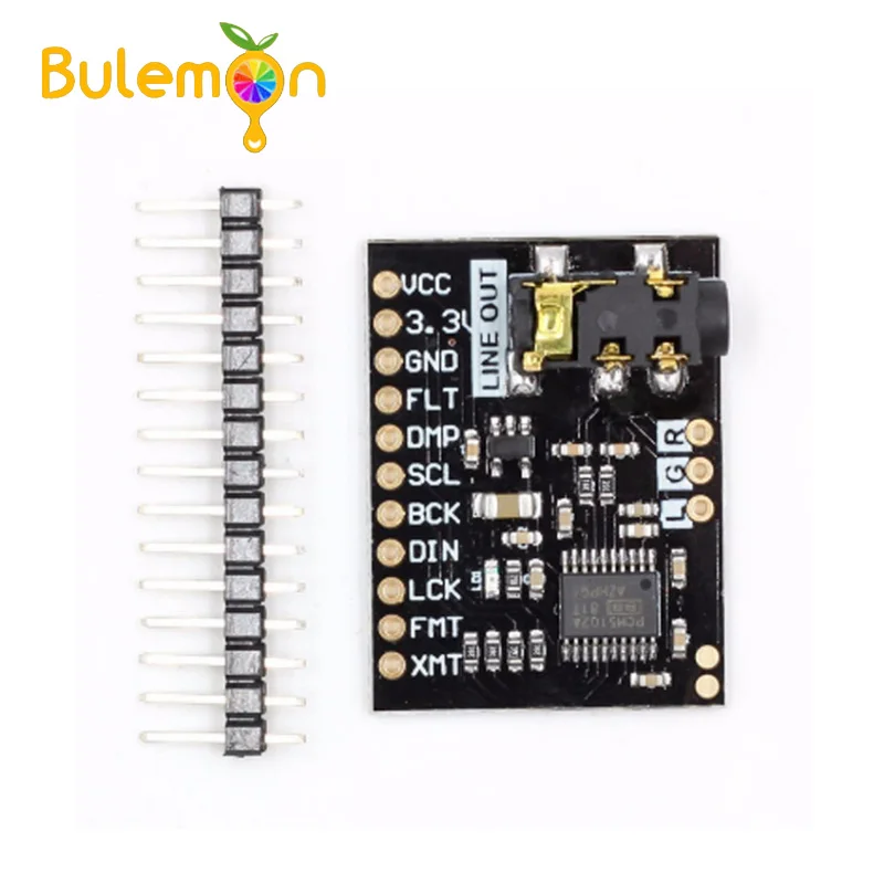 Для Raspberry Pi pHAT звуковая карта I2S IIC интерфейсный модуль PCM5102 аудио плата с стерео