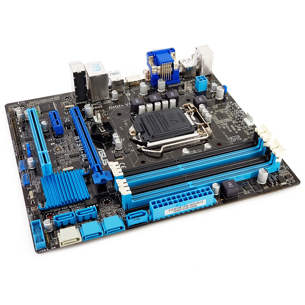 Asus B75M-PLUS настольная материнская плата B75 разъем LGA 1155 для i3 i5 i7 DDR3 32 Гб SATA3 USB3.0 DVI Micro ATX оригинальная б/у материнская плата