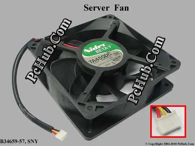 

Nidec B34659-57 SNY Server Cooling Fan DC 12V 0.77A 119x119x38mm 3-wire