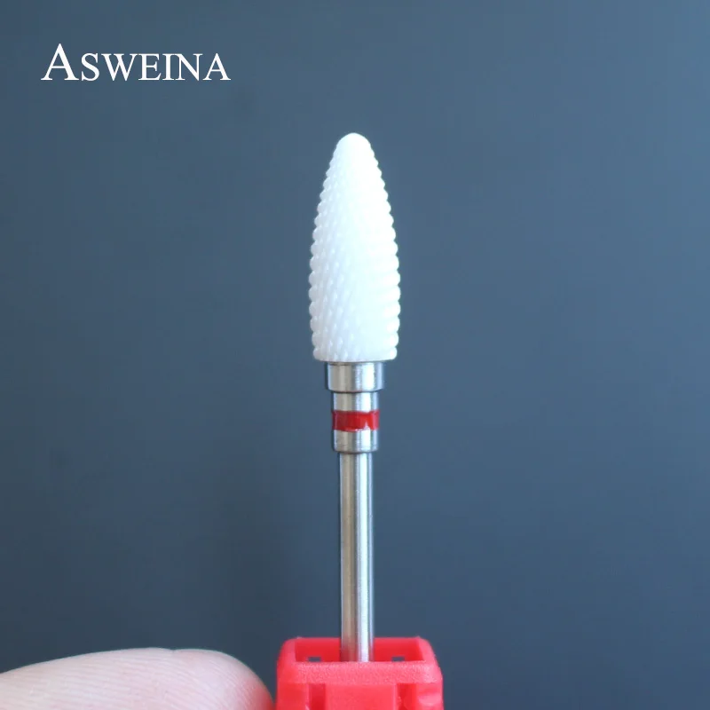 ASWEINA, керамический прямой наконечник, для дизайна ногтей, сверло, фреза для ногтей, электрическая дрель, маникюрный станок, устройство, аксессуар