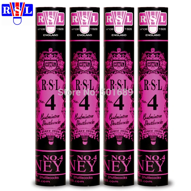 Оригинальный Волан RSL РГБ NO.4 воланы для бадминтона Высший сорт с утиным пером