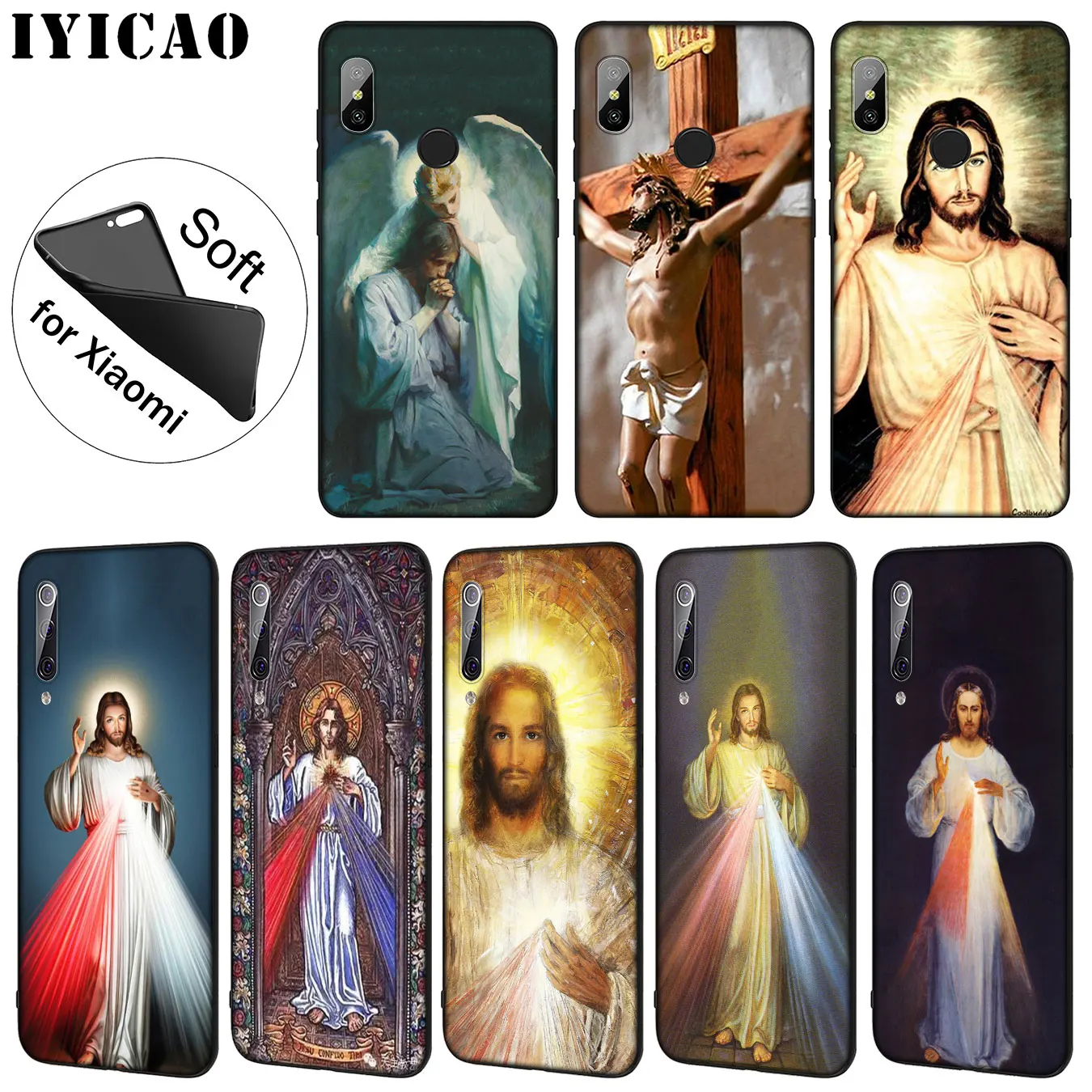 Мягкий силиконовый чехол для телефона IYICAO Divine Mercy Jesus Cross Xiaomi Mi 10 9 9T CC9 CC9E 8 SE A3 Pro A1 A2