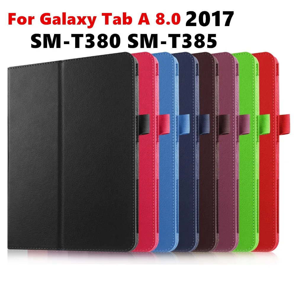 Tab A 8 0 2017 Чехол книжка из искусственной кожи чехол для samsung Galaxy A2S T380 T385 SM