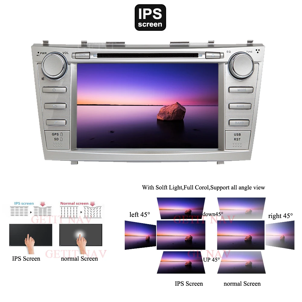 8 "IPS экран Android 10 автомобильный DVD GPS навигация для Toyota Camry 2007 2008 2009 2010 головное