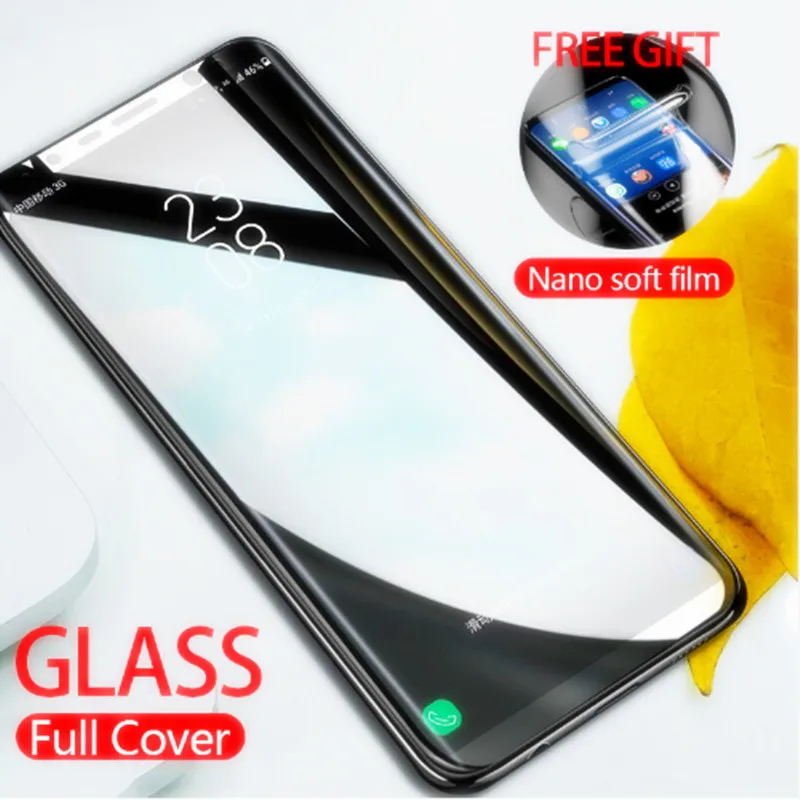 Protective Glass on the For Samsung Galaxy S9 S9Plus Tempered Screen Protector 5D Curved Edge S8 | Мобильные телефоны и