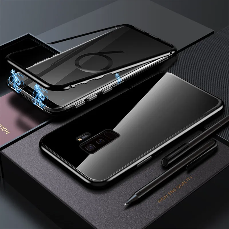 Чехол-книжка KINBOM с металлическими краями и магнитной рамкой для Galaxy samsung M30 A50 J4 Plus