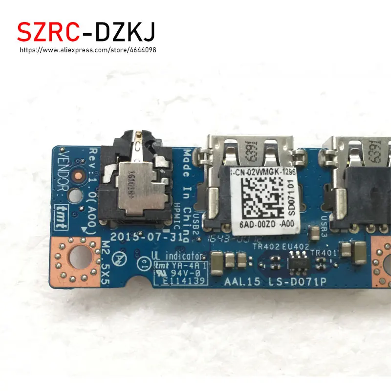 SZRCDZKJ Оригинал для Dell Inspiron 15 5555 5558 5758 USB аудио Плата LS-D071P 02WMGK 2WMGK | Компьютеры и офис