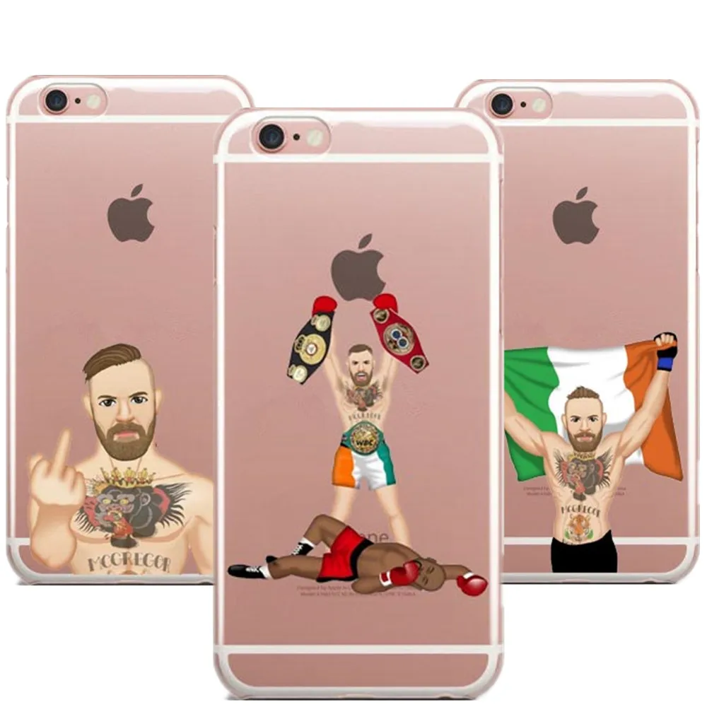 UFC Conor McGregor прозрачный мягкий силиконовый чехол для телефона из ТПУ iPhone 8 Plus 7Plus 6 6S 5