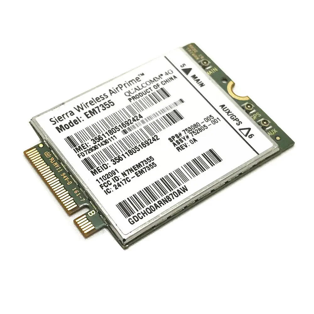 Карта для HP LT4111 EM7355 Gobi5000 WWAN 4G LTE 753080-005 EliteBook 820 840 850 G1 | Компьютеры и офис