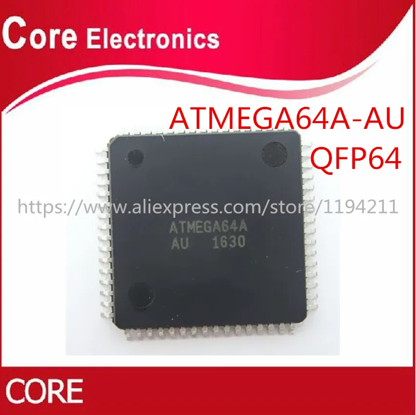 50 шт. ATMEGA64A AU QFP ATMEL 8 битный микроконтроллер с 64K программируемый флэш