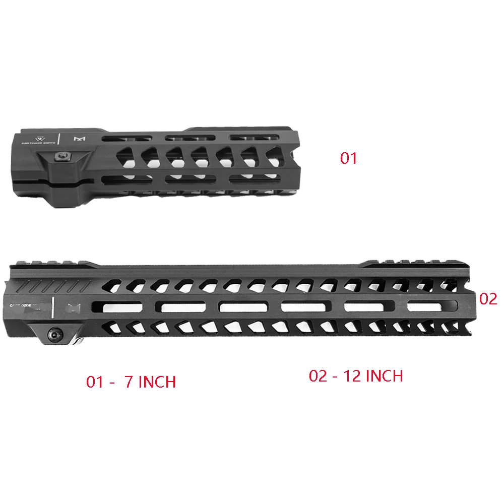 AR15 Free Float Mlok Handguard Пикатинни Quad Rail Square Mouth для серии AR Тип охоты|Кронштейны и