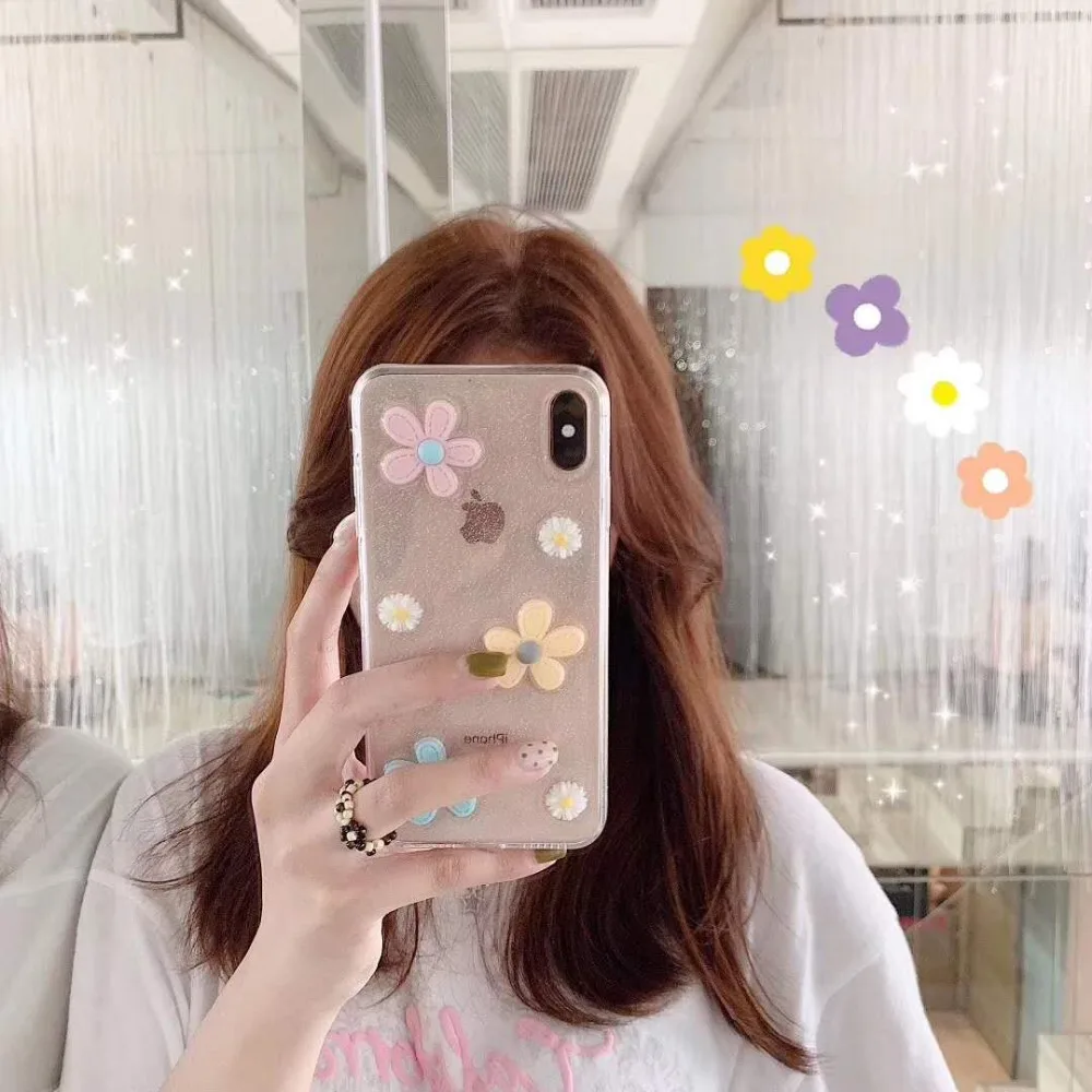 Marchcover для iPhone XS MAX XR X Милая коробка сладостей цветов ромашки 8 7 6S 6 Plus Прозрачный