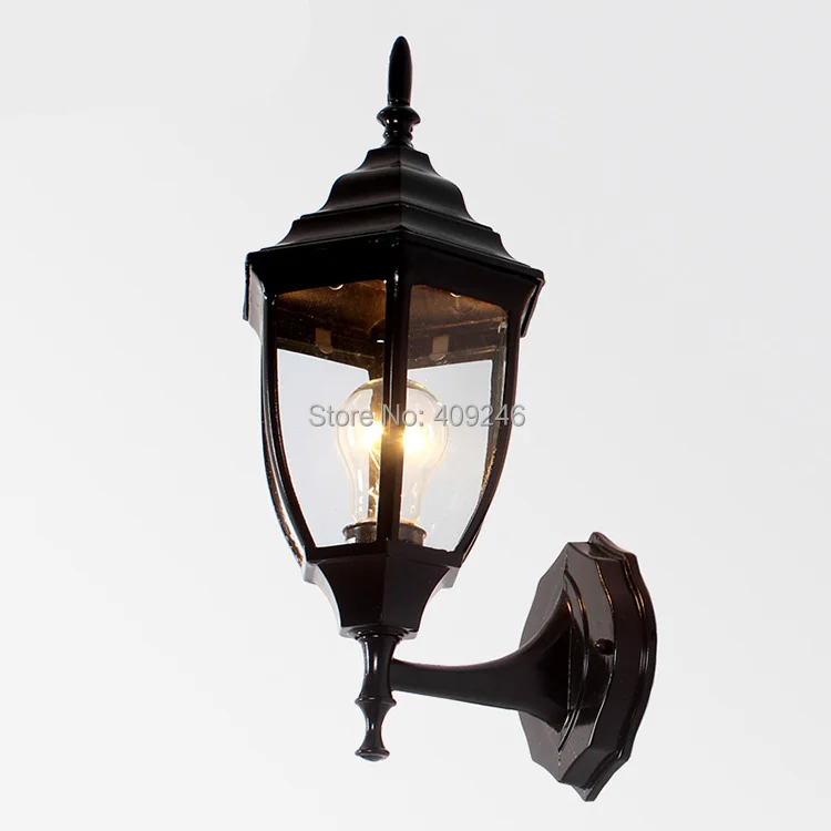 

Outdoor Wall Lamp Europe Type Aluminum Landscape Waterproof Courtyard Garden Lighting Glass Lamp
