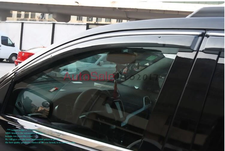 

For DODGE Journey 2010 2011 2012 2013 2014 2015 Chrome Styling Window Visor Vent Sun Rain Guard Shield Delflector