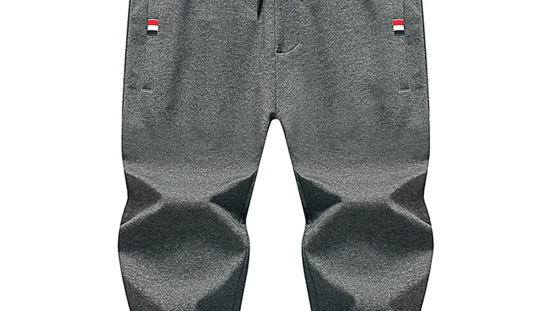 Для мужчин Повседневное Треники эластичный пояс Slim Fit Хлопок бегунов Брюки для девочек осень г. Для Мужчин серый сплошной тренировочные штаны Размеры 4xl Лидер продаж 20236