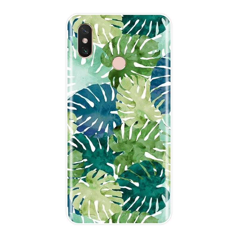 Задняя крышка с листьями и цветами для Xiaomi Mi Note 1 2 3 мягкий силиконовый чехол Max Mix 2S