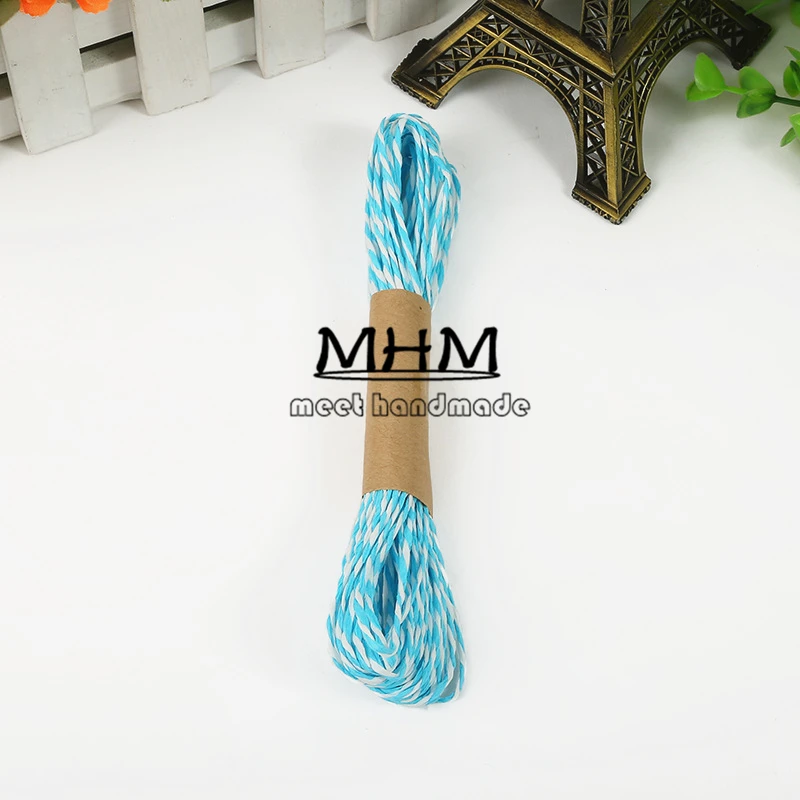 Плетеный шнур из натурального джутового шпагата 2 мм 12 рулонов в упаковке для