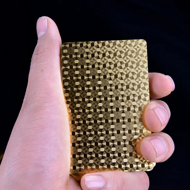 

New Foreign Trade Hot Gold Foil Playing Cards Local Gold Foil Silver Medal Poker