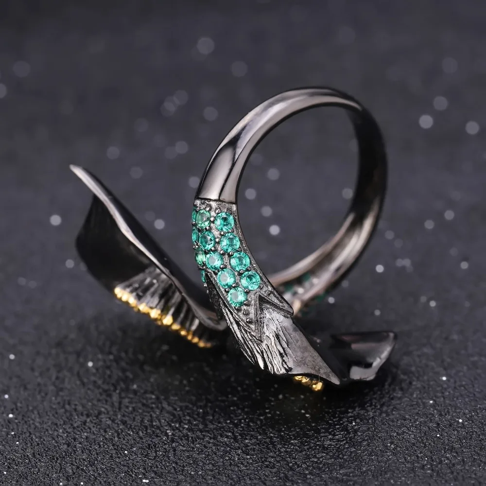 Gem балетки 925 пробы серебра ручной работы Callalily лист, ювелирный набор 2.83Ct натуральный Перидот кольцо серьги Ювелирные наборы для Для женщин