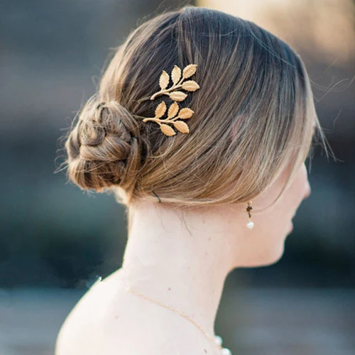 1pc Fashion Lovely Women Girl Alloy Leaf Hair Clip Pin for Wedding Party Jewelry Accessory Xmas Gift Wholesale | Украшения и