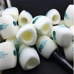 Губчатый микрофон Linhuipad на заказ, пенопластовый ветрозащитный ручной микрофон, губчатый логотип с принтом для наружного интервью