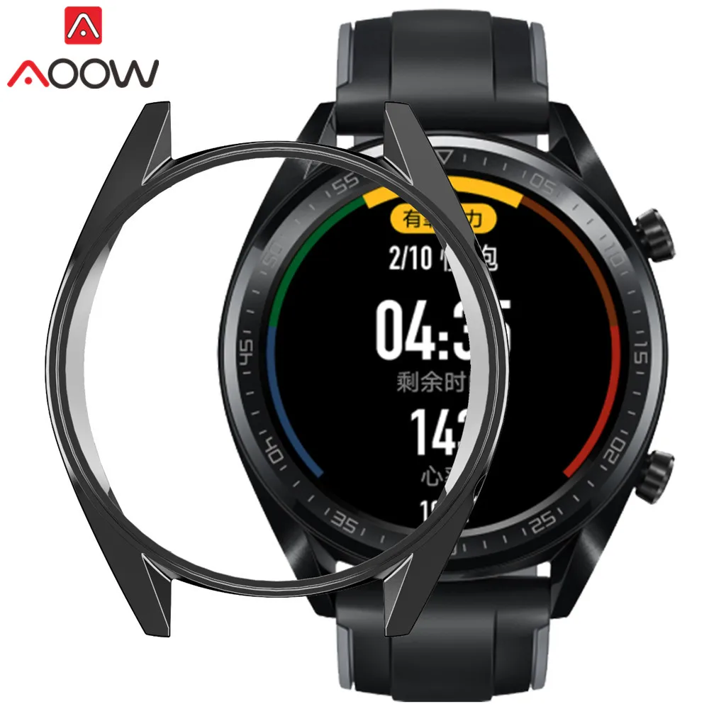 Мягкий ультратонкий защитный чехол из ТПУ с покрытием для huawei Watch GT/GT Active Edition, универсальная защитная рамка