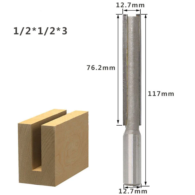 1/2 Shank Extra Long Flush Trim Lengthened Straight Router Bit Carving CNC 12.7mm Bearing Trimming Milling Cutter tool 80921 | Инструменты