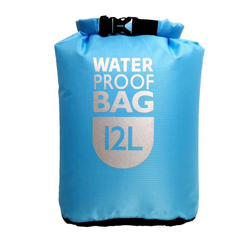 Blue 12L 6/12/24L Водонепроницаемый сухой мешок пакет мешок для рафтинга плавания Каякинг водного плавающий парусный спорт каноэ гребля на водонепроницаемость - Цвет: Blue 12L