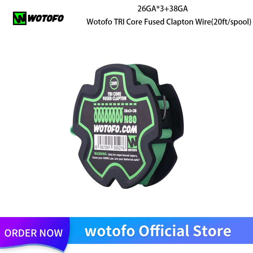 wotofo N80 катушки плавленый Clapton двойной/четырехъядерный Juggernaut Обрамленный штапель Clapton Juggernaut катушка провода Vape аксессуары - Цвет: Tri FusedClapton