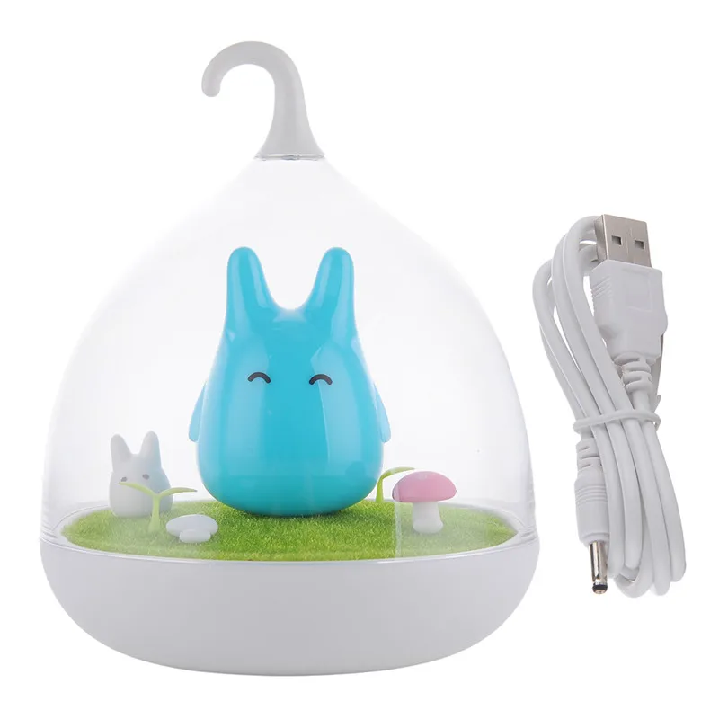 Милый светодиодный ночсветильник Totoro светильник прикроватная лампа с сенсорным