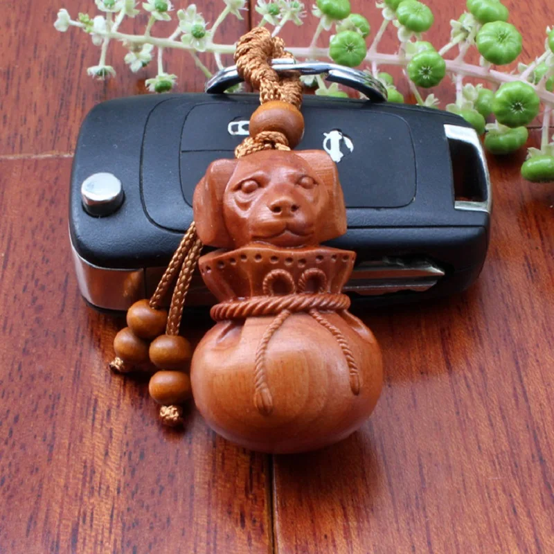 Распродажа 1 шт. Новинка модные вещи резные животных собака с бисера брелок для